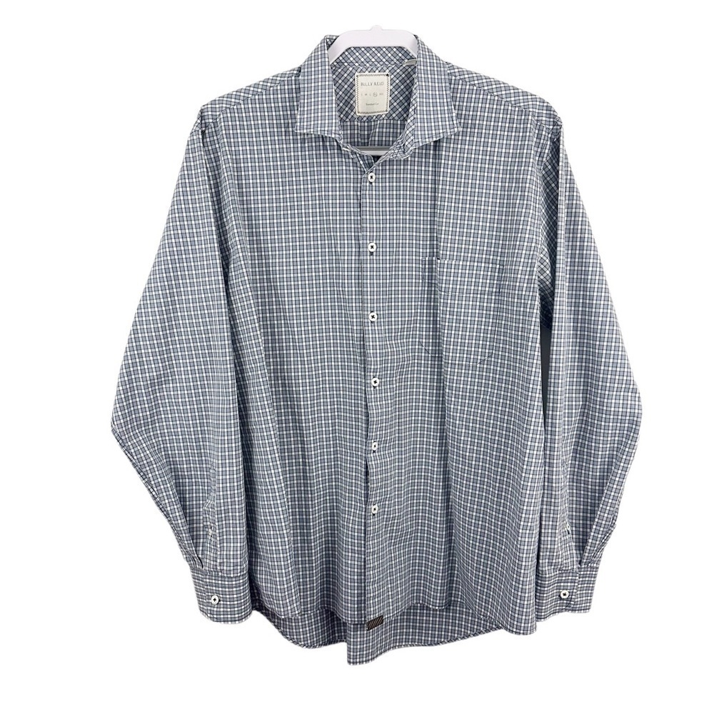 Billy Reid Plaid Button Down Shirt Standard Cut